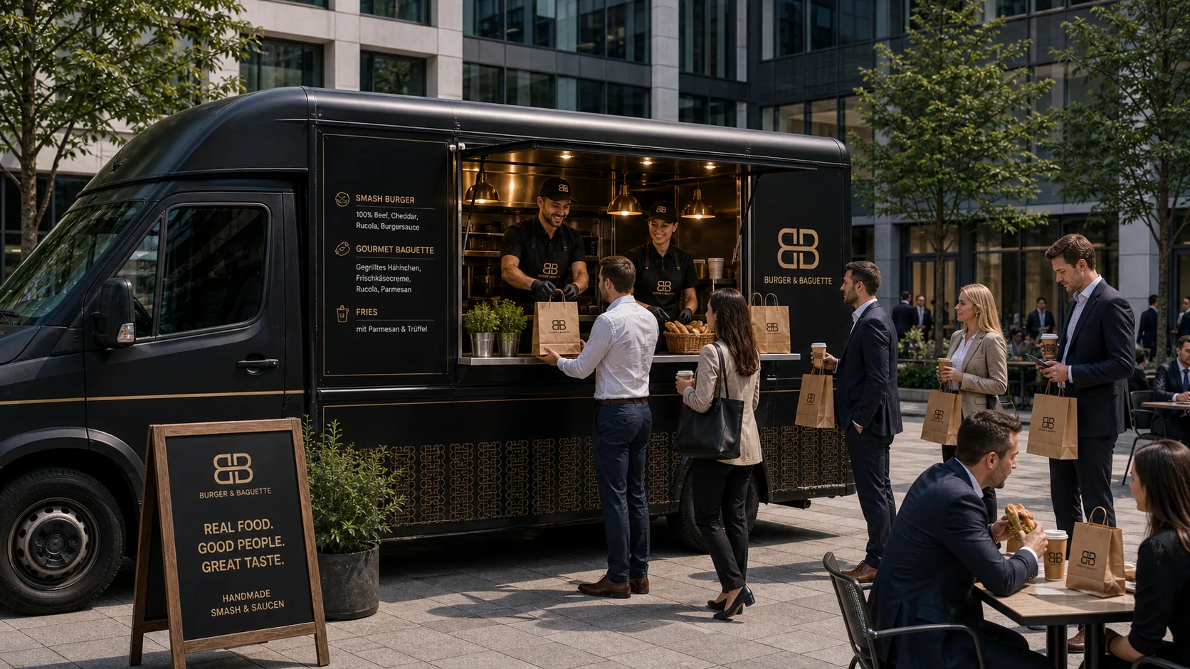 Burger & Baguette business district lunch service
